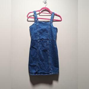 art class girls denim jumper dress